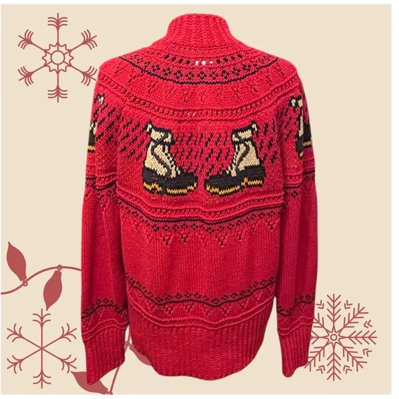 LL Bean Signature Cotton Fisherman Sweater Cardigan - Picture 4 of 10